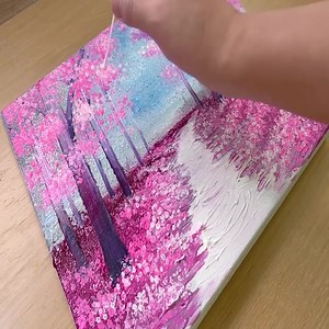 Painting a Forest / Easy Acrylic Painting Technique | Acrylic Painting Techniques