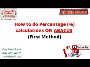 Abacus Tutorial | How to do Percentage on Abacus - Level 7 | Very Easy | Abacus for kids in hindi
