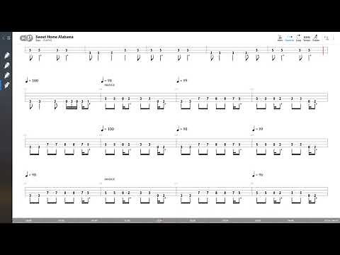 Lynyrd Skynyrd - Sweet Home Alabama (BASS TAB PLAY ALONG)