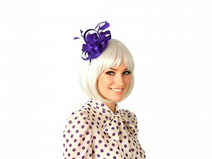 Purple Feather Fascinator: Kentucky Derby Tea Party Headband - Etsy