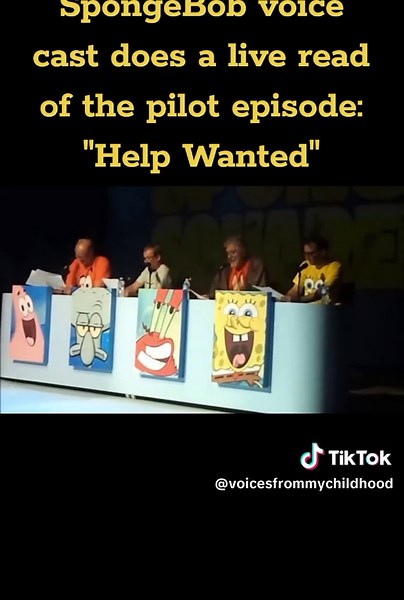SpongeBob SquarePants Live Read of 'Help Wanted' Pilot Episode
