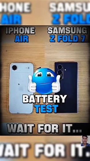 ⚔️ Z Fold 7 vs iPhone Air – The Ultimate Battery Showdown! 🔋#iPhoneAir #ZFold7 #BatteryTest