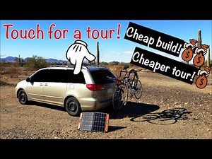 TOUR (for free) my cheap 2005 Toyota Sienna van build!