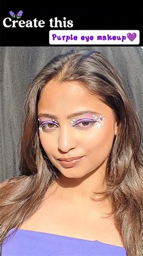 Dramatic eye makeup tutorial 💜 #makeup #makeuptutorial #trending