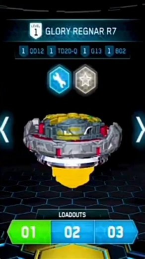 Beyblade burst App QR Codes Glory Regnar R7