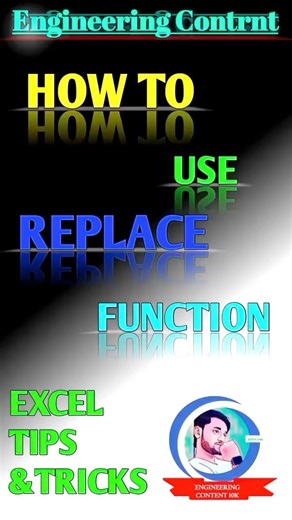 How to Use Replace Function in Excel #shorts #excel #ytshorts #exceltips #youtubeshorts #viral