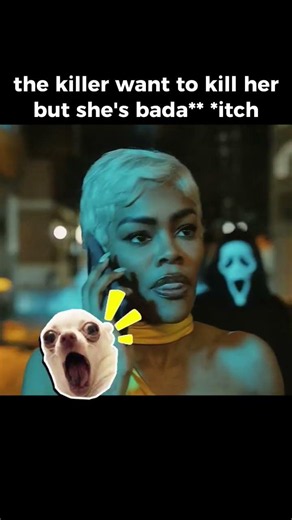 Ghost face killer💀want to kill her...but #movie #movieclips # #scaryendings #darkhumor #comedy