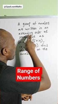 How to find Range of Numbers #numbers #range #gpadlearnmaths #stem #maths #howto