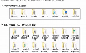 岗位说明书范本+编写指南（超全面）