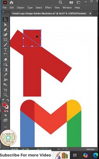 Gmail Logo Design In Adobe Illustrator | Gmail Logo Make In Adobe Illustrator | Gmail Logo Create