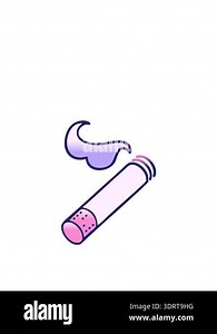 rise and float animation of gradient shaded cartoon of a cigarette smoke Stock Video Footage - Alamy