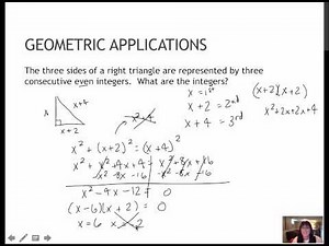 19 Solve Geometric Applications of Quadratic Equations (1.5)