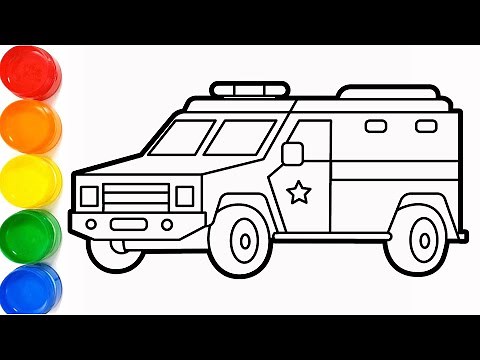How to draw SWAT police truck | Step by Step Drawing Tutorial