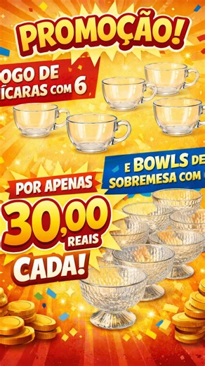 Shopin | Loja de Variedades on Instagram: "PROMOÇÃO IMPERDÍVEL NA SHOPIN! 🔥 Jogo de 6 xícaras e 6 bowls de sobremesa por apenas R$ 30,00 cada! 😍 👉 Levando 1 jogo de cada, os dois saem por R$ 50,00! 💥 Corre garantir o seu antes que acabe! 🛍️✨ 📍 Rua Pedro de Lima, 84 – Centro, Irará-BA 📲 (75) 98230-9875"