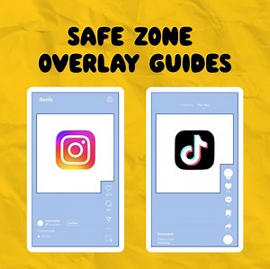 Instagram & Tiktok Safe Zone Overlay Guides - Etsy