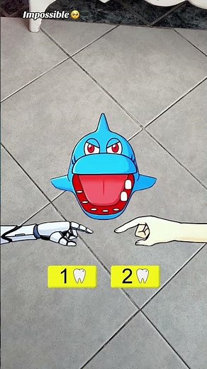 shark byte vs ai impossible #game 😥😳 #tiktokgame #hungergamestiktok #shorts