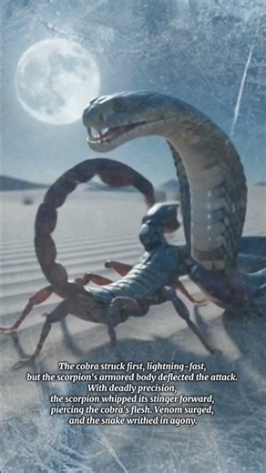 tense fight between cobra and scorpion #scorpion #cobra #fight