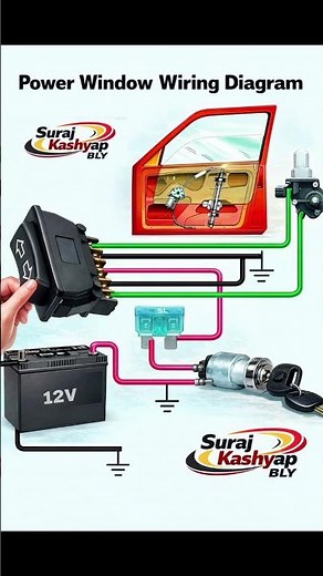 Power window wiring diagram!Power window problem!#powerwindow #bareilly