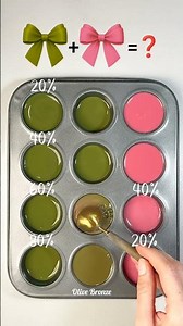 colorpalette| Olive Green × Pink Mix | Four Unique Color Shades Created from Two Opposite Tones