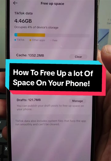 How To Free Up a lot Of Space On Your Phone! #memory #clean #tik_tok #storage #tipsandtricks