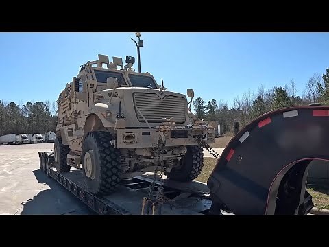 MRAP from Ft. Bragg, NC to Ft. Dix, NJ! Owner operator hauling an International MaxxPro Dash M1235A1