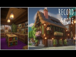 Minecraft | How to Build a Record Store - Minecraft Town Part 38