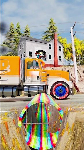 BeamNG.drive Truck Vs Pipe Culvert Spintires Mudrunner Eps 204