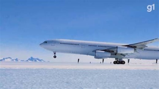 Avião Airbus A340 pousa na Antártica pela primeira vez