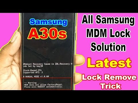 Samsung A30s MDM Lock Error Solution | All Samsung MDM does not allow factoryReset Final Solution🔥