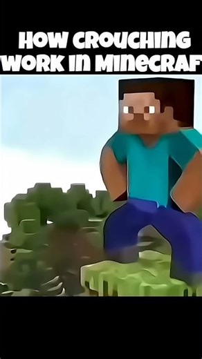 crouch in Minecraft #minecraft