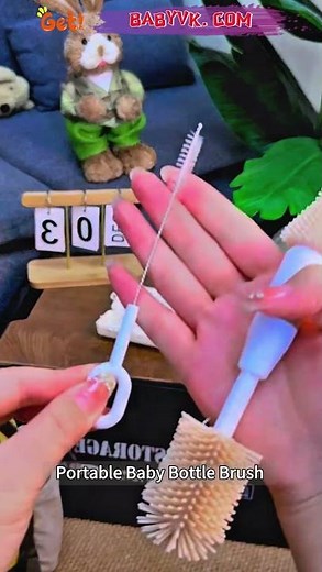 Portable Baby Bottle Brush – Keeps bottles spotless without hidden dirt #BottleBrush