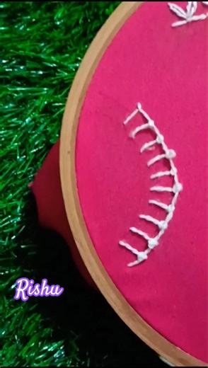 so nice threads embroidery neckline design tutorial 🪡😍 #threadart #handbroidery #design #weavings