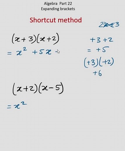 Expanding double Brackets SHORTCUT : complete algebra #igcse #ibmath #maths #mathematics #algebra
