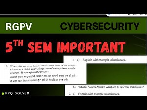 Salami Attack in Cyber Security | RGPV 5th Sem Explained |RGPV 5th Sem Unit 1 PYQ