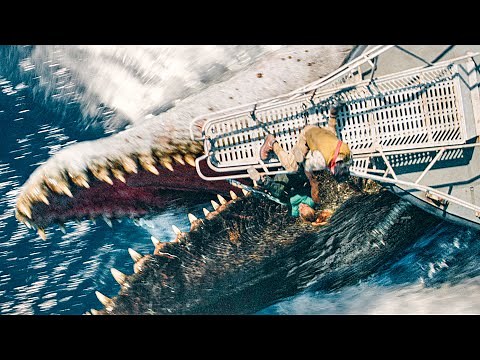 Epic Chase: Mosasaurus VS. Boat - Jurassic World: Rebirth Clip (2025)