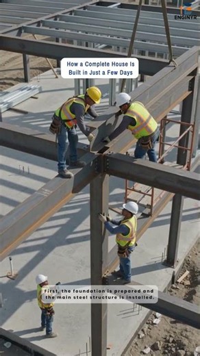 How a Complete House Is Built in Just a Few Days | Fast Prefabricated Construction #architecture