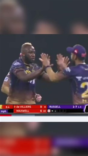 Andre Russell bowled ab de villiers #andrerussell #abdevilliers #rcb #ipl #t20worldcup