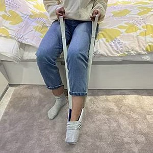 Sock Aid-Socks Helper Woth Soft Cotton Belt Handles, Great Sock Aide Device for Elderly,Disabled,Pregnant Diabetics