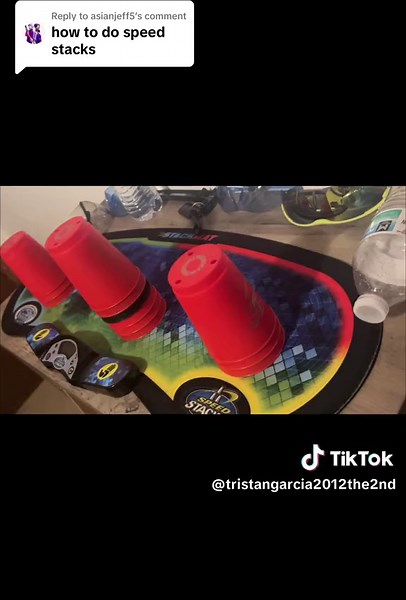Replying to @asianjeff5 . I tutorial for those who have speed stacks and want to know how to stack! Hope this helps @asianjeff5 and others who dont know what to do with sport stacking when they now havs cups to stack with out!
