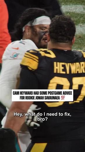 NFL on Instagram: "Wise words from the vet to the rookie after they went head-to-head 🤝"