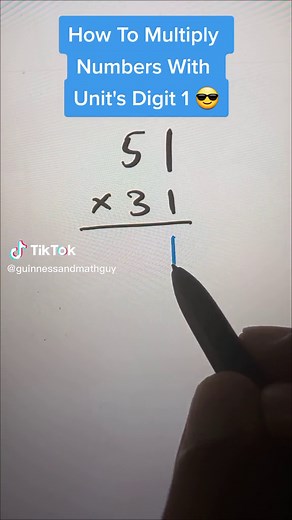 #HowTo #Multiply #Numbers with Unit's #Digit #1 😎 ✅📚 #student #learnontiktok