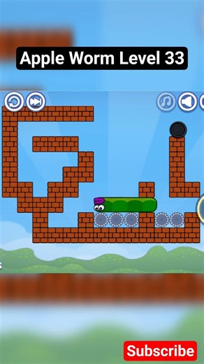 Apple Worm level 33 Guide | Eat the apple 🍏🐛 level 33 #appleworm