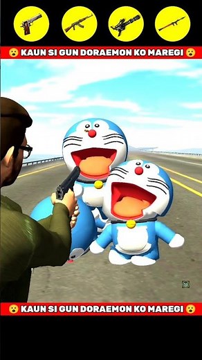 doraemon vs four guns😲😧#shorts #indianbikedriving3d