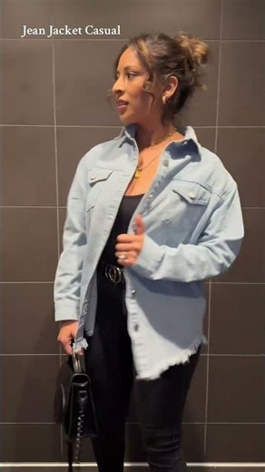 Oversized Jean Jacket = Ultimate Vibe #FallFashion #DenimLove