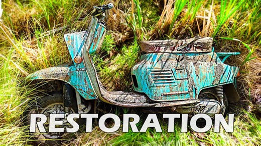 【修复摩托车】Full RESTORATION _Abandoned_ Piaggo Vespa _ Very old 1960s 《看修复，会解压》