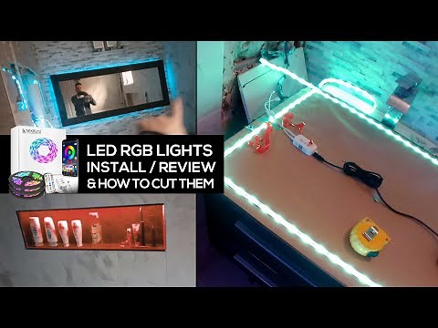 How To Install LED Light strips behind a TV or Mirror (Sound remote controlled LEd lights)