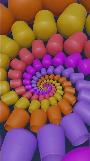 Tea Cup Spiral Zoom #cartoon #3danimation #cups #spiral # #3d #youtubeshorts #cartuoonvideo