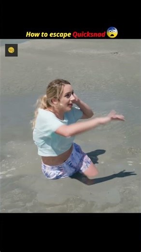 How to escape quicksand😰#viralshorts #shorts #quicksand #facts #sand mud