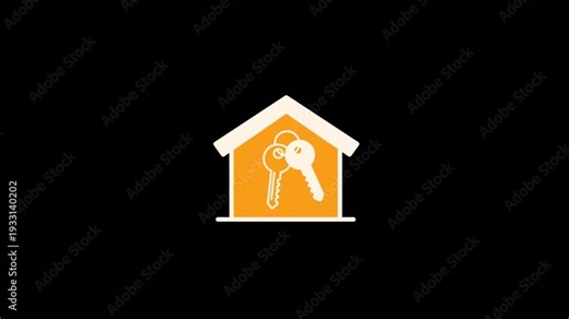Home Ownership Icon Animation Alpha Channel