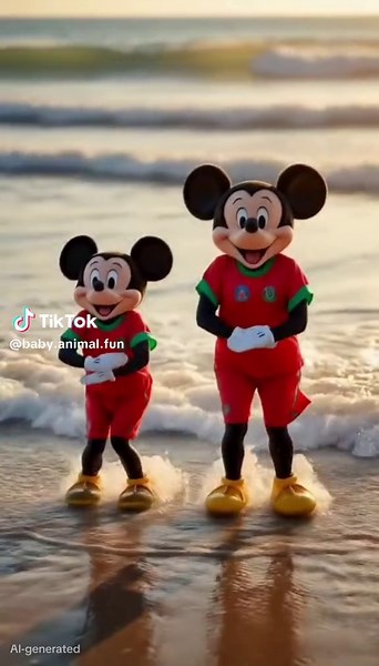 Baby dance aram sam sam with Mickey Mouse #morocco #mickeymouse #baby #tiktokfootball #footballtiktok #teletubbies